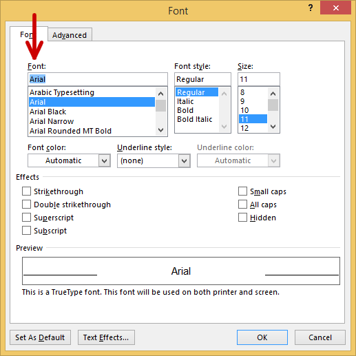 Changing the Ribbon Font Size (Microsoft Word)